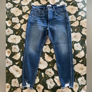 NWT - LOFT High Waist Distressed Skinny Jeans in Medium Blue - 12P